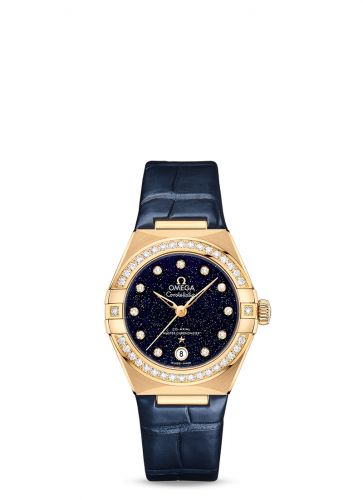 Constellation Manhattan 29 Co-Axial Master Chronometer Yellow Gold / Diamond / Aventurine