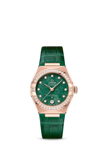 Constellation Manhattan 29 Co-Axial Master Chronometer Sedna Gold / Diamond / Green Aventurine