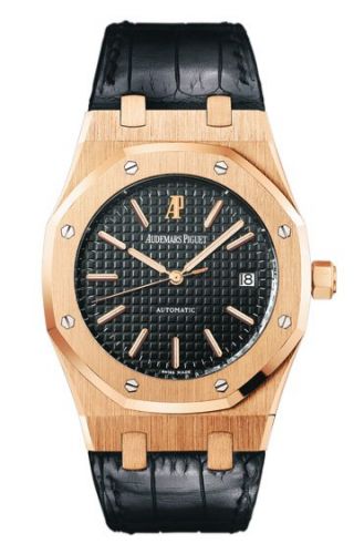 Royal Oak 15300 Pink Gold / Black / Strap