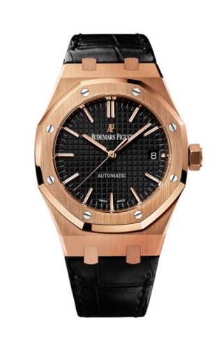 Royal Oak 15450 Selfwinding Pink Gold / Black / Strap
