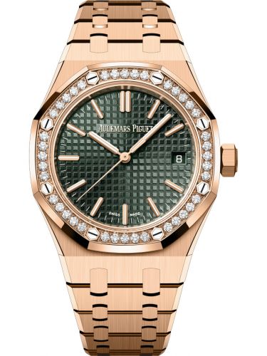 Royal Oak Selfwinding 37 Pink Gold - Diamond / Khaki Green d'Occasion