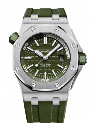 Royal Oak Offshore Diver Stainless Steel / Khaki