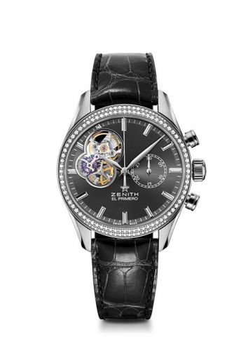 El Primero Chronomaster Lady 38 Stainless Steel / Diamond / Slate / Alligator