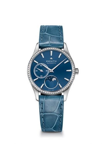 Elite Ultra Thin Lady Moonphase Blue / Diamond