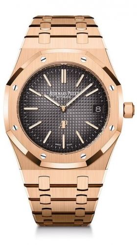 Royal Oak Extra-Thin Pink Gold / Grey