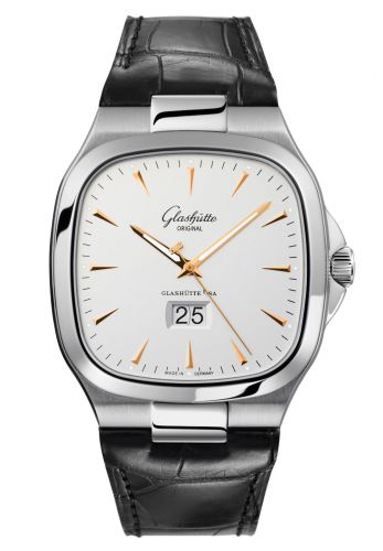 Seventies Panorama Date Silver / Alligator / Folding