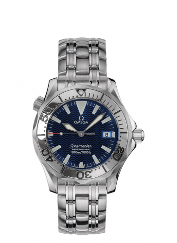 Seamaster Diver 300M Quartz 36.25 Stainless Steel / Electric Blue / Bracelet
