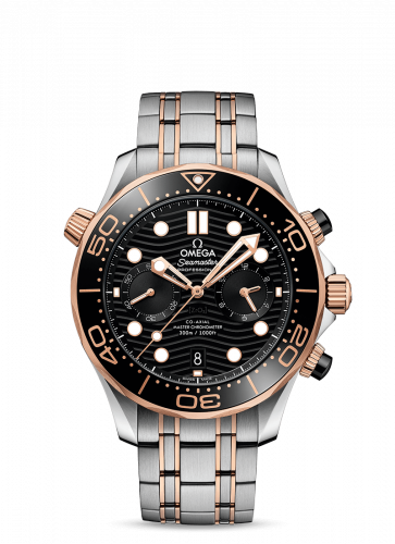 Seamaster Diver 300M Master Co-Axial 44 Chronograph Stainless Steel / Sedna Gold / Black / Bracelet