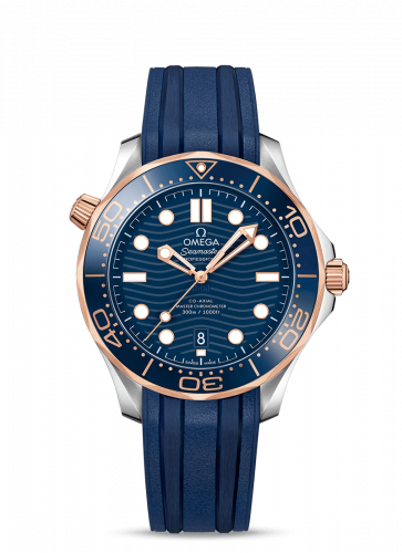 Seamaster Diver 300M Master Co-Axial 42 Stainless Steel / Sedna Gold / Blue / Rubber