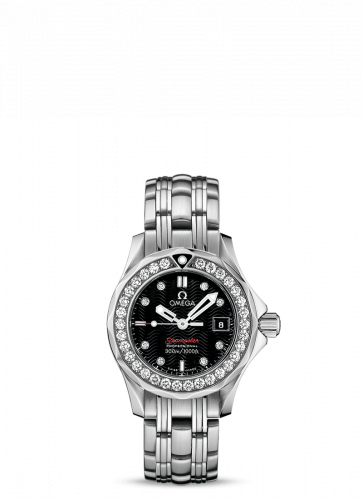 Seamaster Diver 300M Quartz 28 Stainless Steel / Diamond / Black / Bracelet