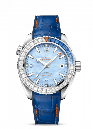 Seamaster Planet Ocean 600M Co-Axial 43.5 Master Chronometer White Gold / Diamond / Blue MOP
