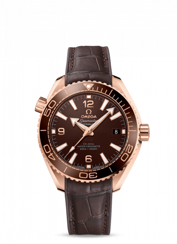 Seamaster Planet Ocean 600M Co-Axial 39.5 Master Chronometer Sedna Gold / Chocolate / Alligator