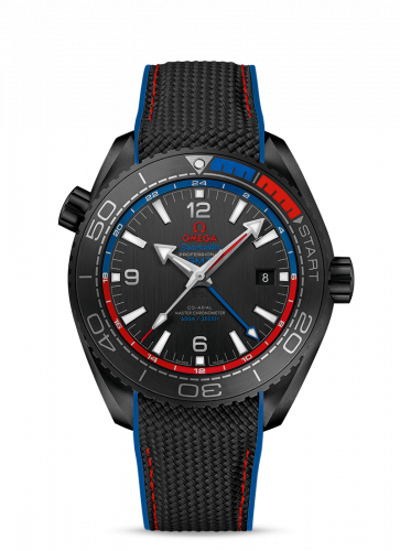 Seamaster Planet Ocean 600M Co-Axial 45.5 Master Chronometer GMT Deep Black ETNZ