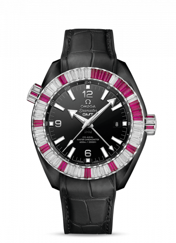Seamaster Planet Ocean 600M Co-Axial 45.5 Master Chronometer GMT Deep Black Ruby
