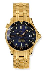 Seamaster Diver 300M Automatic 36.25 Yellow Gold / Blue / Bracelet