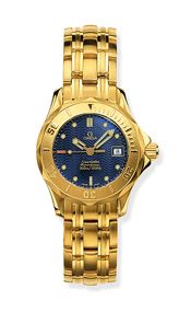 Seamaster Diver 300M Quartz 28 Yellow Gold / Blue / Bracelet