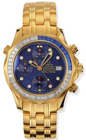 Seamaster Diver 300M Automatic 41.5 Chronograph Yellow Gold / Diamond / Sapphire / Blue / Bracelet