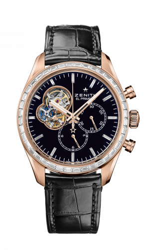El Primero Chronomaster Open Rose Gold / Diamond / Black / Alligator