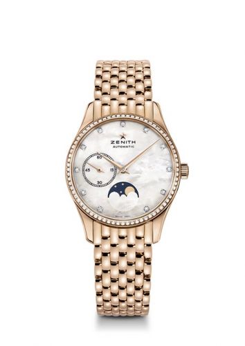 Elite Ultra Thin Lady Moonphase Rose Gold / MOP / Diamond / Bracelet