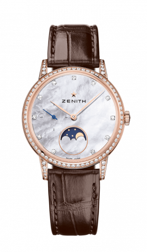 Elite Lady Moonphase Rose Gold / Mother of Pearl / Alligator