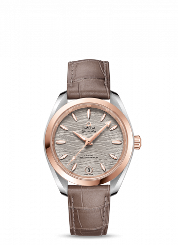 Seamaster Aqua Terra 150M Master Chronometer 34 Stainless Steel / Sedna Gold / Grey-Waves / Alligator