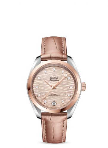 Seamaster Aqua Terra 150M Master Chronometer 34 Stainless Steel / Sedna Gold / Grey - Diamond / Alligator