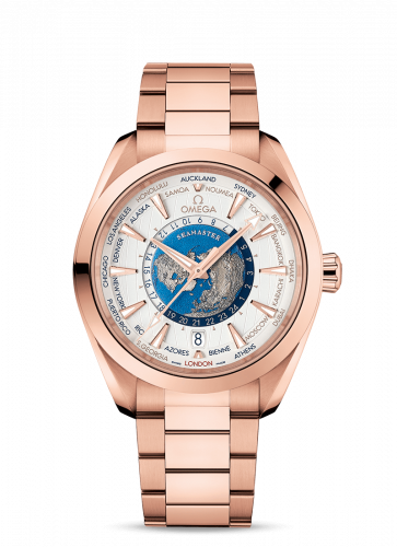 Seamaster Aqua Terra 150M Master Chronometer 43 Worldtimer Sedna Gold / Silver / Bracelet