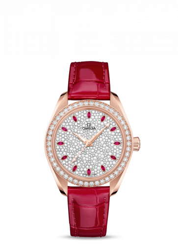 Seamaster Aqua Terra 150M Master Chronometer 34 Sedna Gold / Diamond / Snow Ruby / Alligator