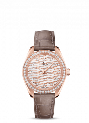 Seamaster Aqua Terra 150M Master Chronometer 34 Sedna Gold / Diamond / Wave Diamond / Alligator