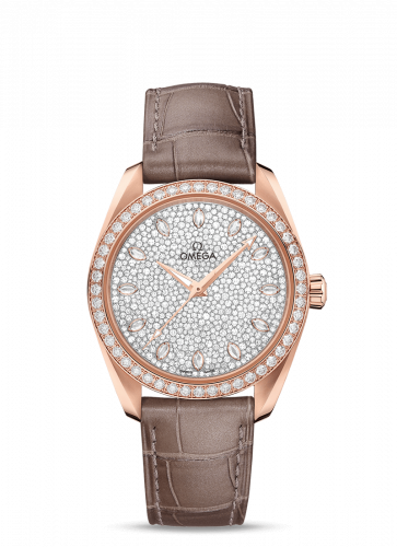 Seamaster Aqua Terra 150M Master Chronometer 38 Sedna Gold / Diamond / Snow Diamond / Alligator