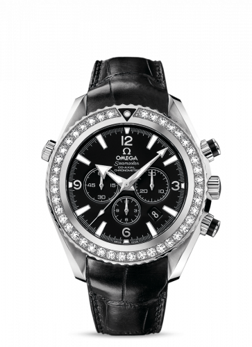 Seamaster Planet Ocean 600M Co-Axial 45.5 Chronograph Stainless Steel / Diamond / Black / Alligator