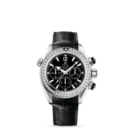 Seamaster Planet Ocean 600M Co-Axial 37.5 Chronograph Stainless Steel / Diamond / Black / Alligator