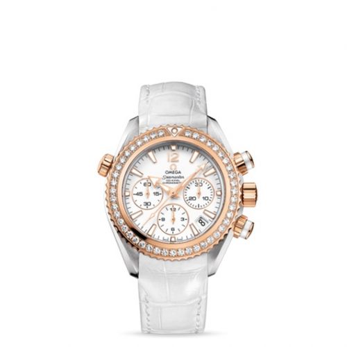 Seamaster Planet Ocean 600M Co-Axial 37.5 Chronograph Stainless Steel / Red Gold / Diamond / White / Alligator