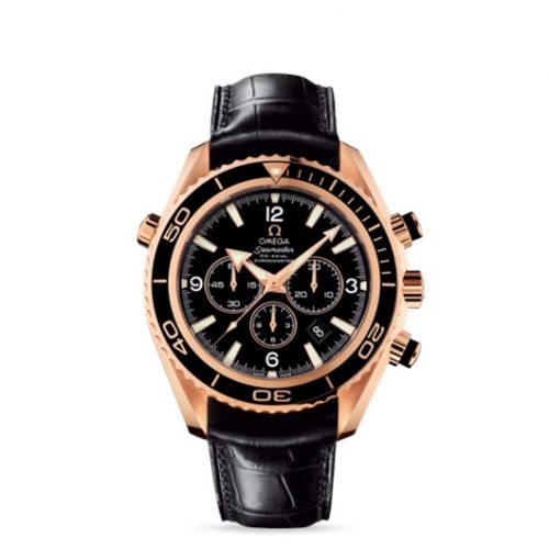 Seamaster Planet Ocean 600M Co-Axial 45.5 Chronograph Red Gold / Black / Alligator