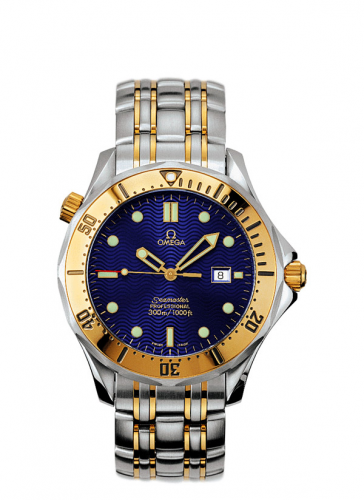 Seamaster Diver 300M Quartz 41 Stainless Steel / Yellow Gold / Blue / Bracelet
