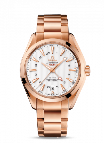 Seamaster Aqua Terra 150M Co-Axial 43 GMT Red Gold / Silver / Bracelet