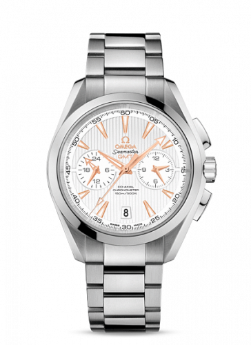 Seamaster Aqua Terra 150M Co-Axial 43 GMT Chronograph Stainless Steel / Silver / Bracelet