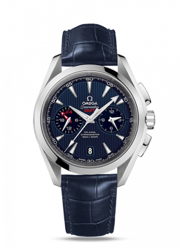 Seamaster Aqua Terra 150M Co-Axial 43 GMT Chronograph Stainless Steel / Blue