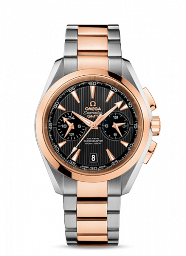 Seamaster Aqua Terra 150M Co-Axial 43 GMT Chronograph Stainless Steel / Red Gold / Grey / Bracelet