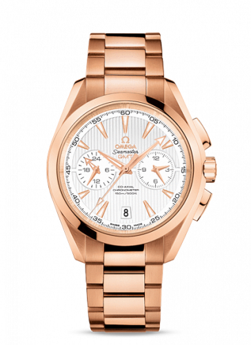 Seamaster Aqua Terra 150M Co-Axial 43 GMT Chronograph Red Gold / Silver / Bracelet