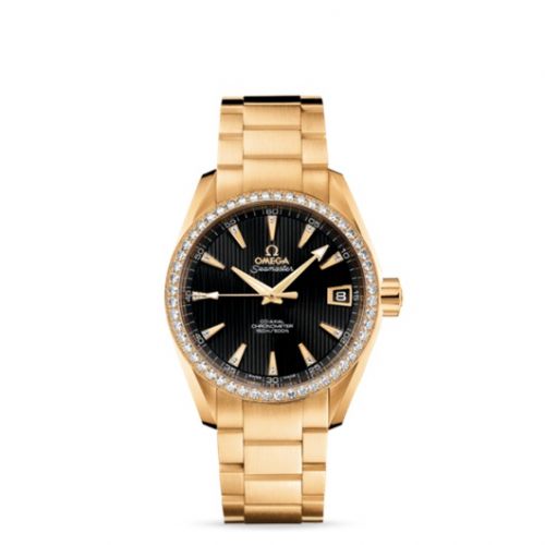 Seamaster Aqua Terra 150M Co-Axial 38.5 Yellow Gold / Diamond / Black / Bracelet