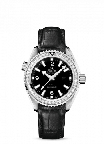 Seamaster Planet Ocean 600M Co-Axial 37.5 Stainless Steel / Diamond / Black / Alligator