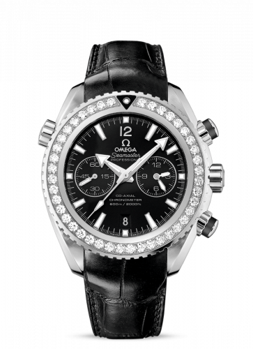 Seamaster Planet Ocean 600M Co-Axial 45.5 Chronograph Stainless Steel / Diamond / Black / Alligator