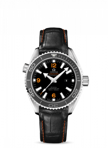 Seamaster Planet Ocean 600M Co-Axial 37.5 Stainless Steel / Orange Numerals / Alligator