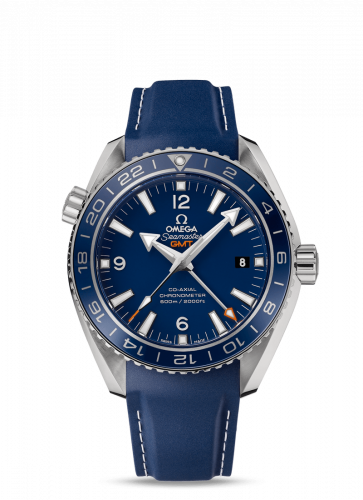 Seamaster Planet Ocean 600M Co-Axial 43.5 GMT Titanium / Blue / Rubber