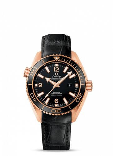 Seamaster Planet Ocean 600M Co-Axial 37.5 Red Gold / Black / Alligator