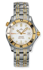 Seamaster Diver 300M Quartz 36.25 Stainless Steel / Yellow Gold / White / Bracelet