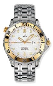 Seamaster Diver 300M Quartz 41 Stainless Steel / Yellow Gold / White / Bracelet