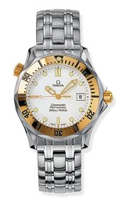 Seamaster Diver 300M Quartz 36.25 Stainless Steel / Yellow Gold / White / Bracelet