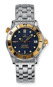 Seamaster Diver 300M Quartz 36.25 Stainless Steel / Yellow Gold / Blue / Bracelet